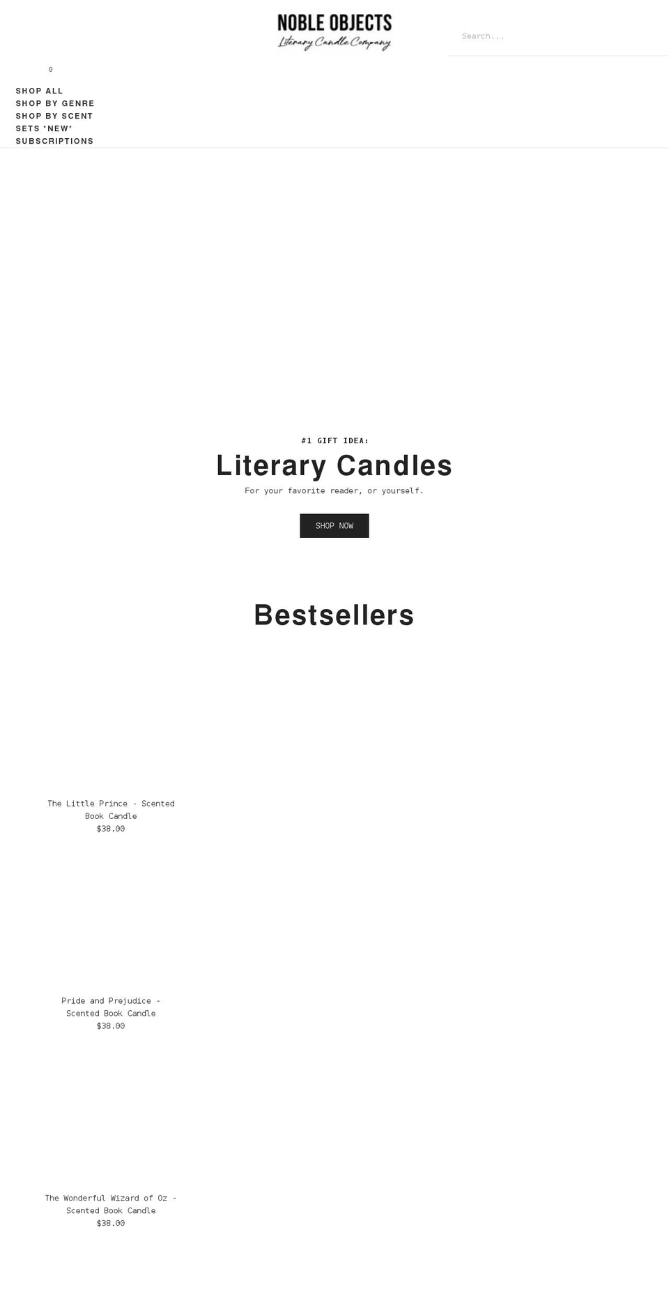 nobleobjects.com shopify website screenshot