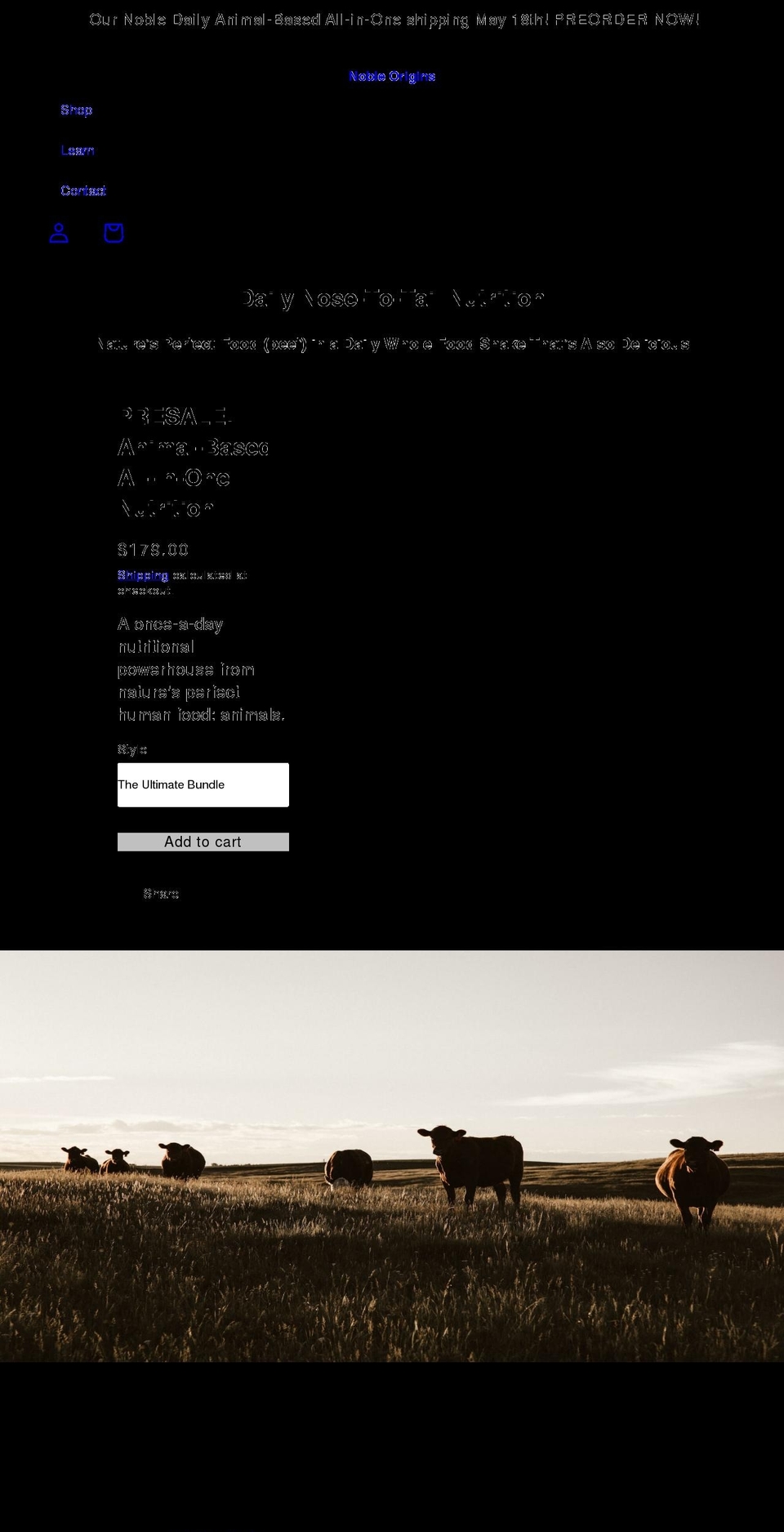 nobleorigins.com shopify website screenshot