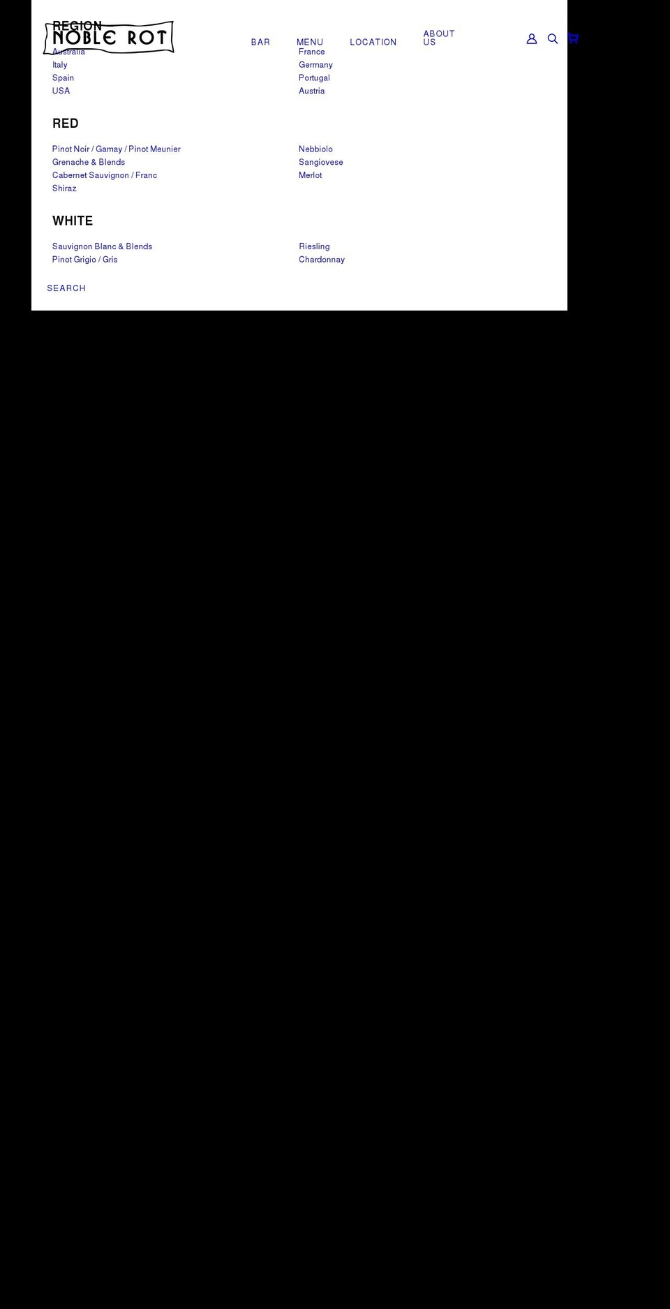 noblerotwine.com.au shopify website screenshot