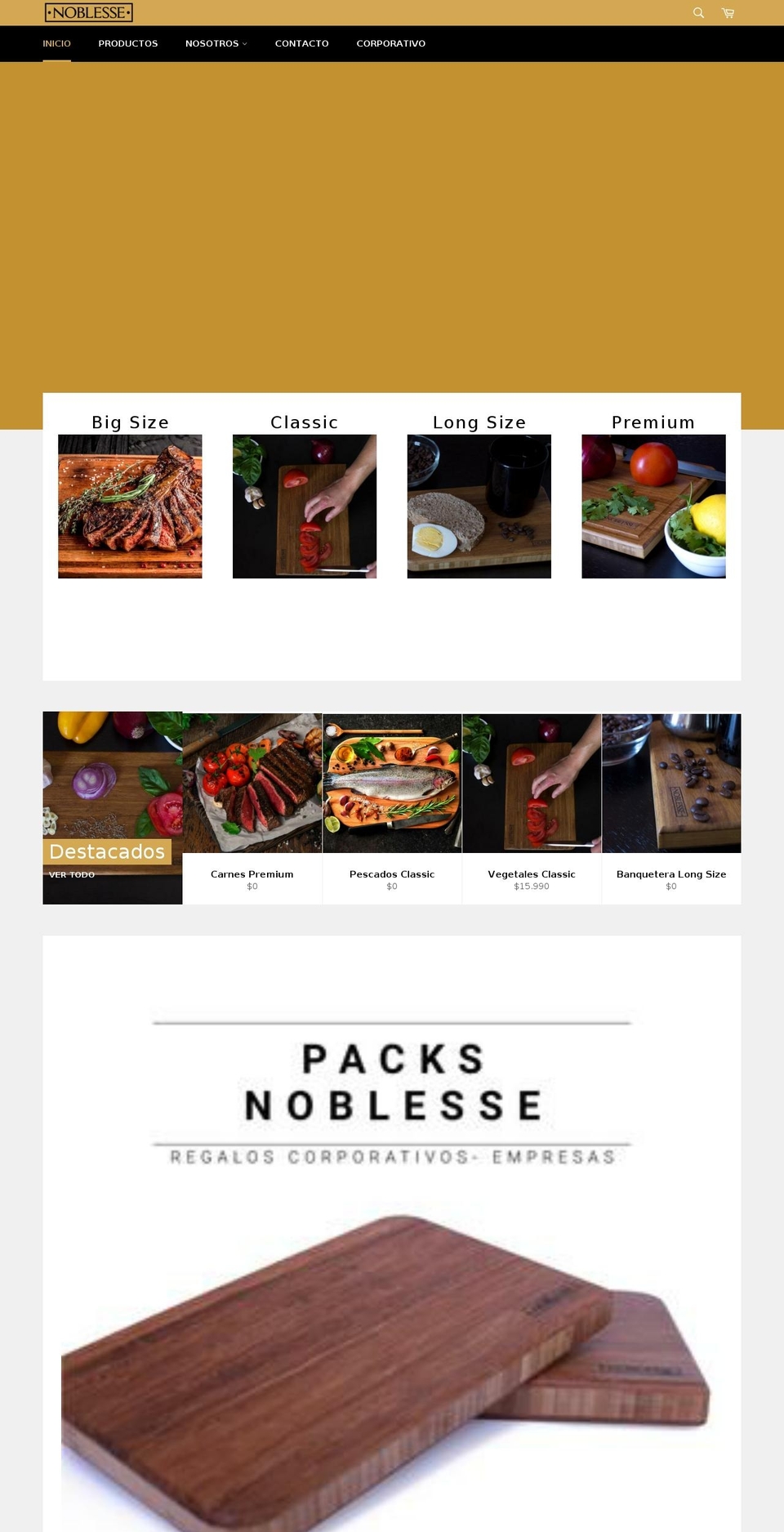 noblesse.cl shopify website screenshot