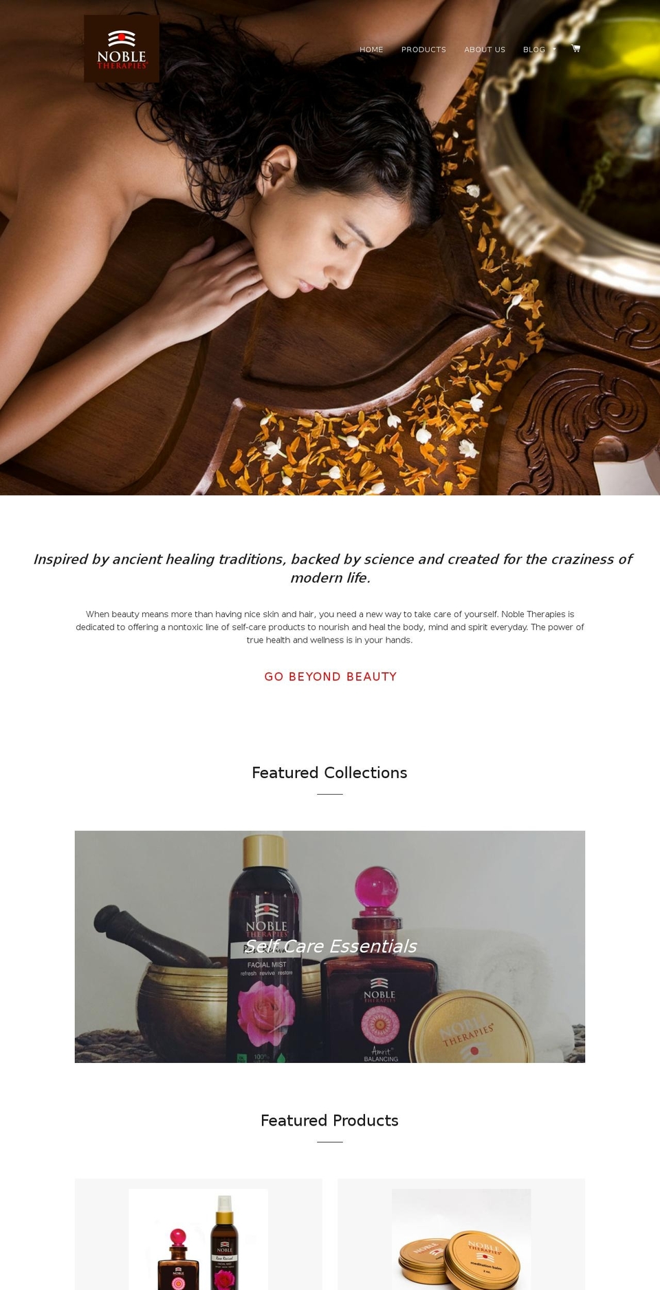 nobletherapies.com shopify website screenshot