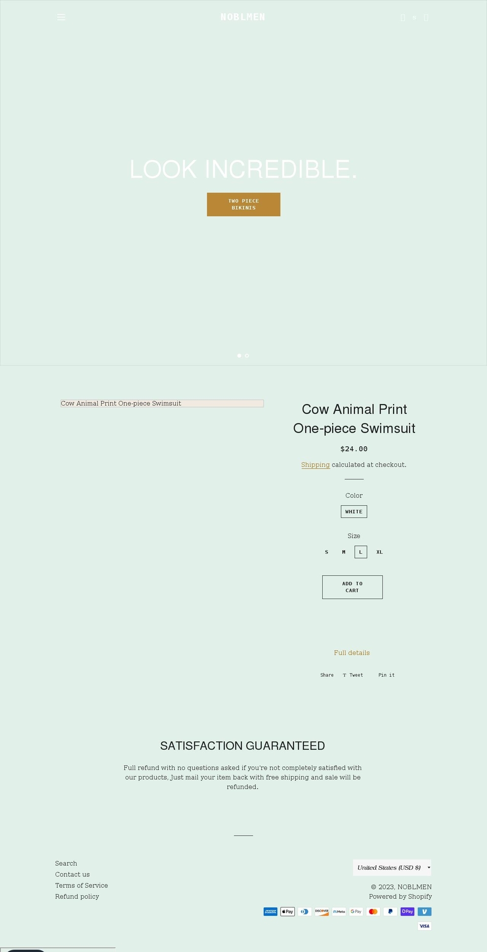 noblmen.com shopify website screenshot