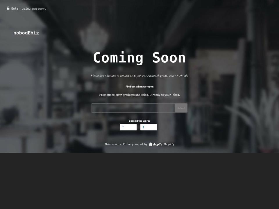 nobodebiz.com shopify website screenshot