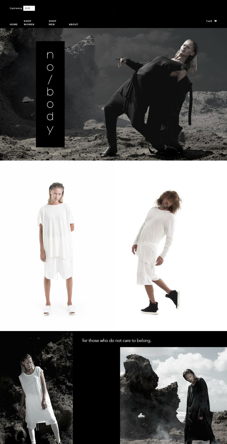 nobody-clothing.com — Shopify storefront screenshot