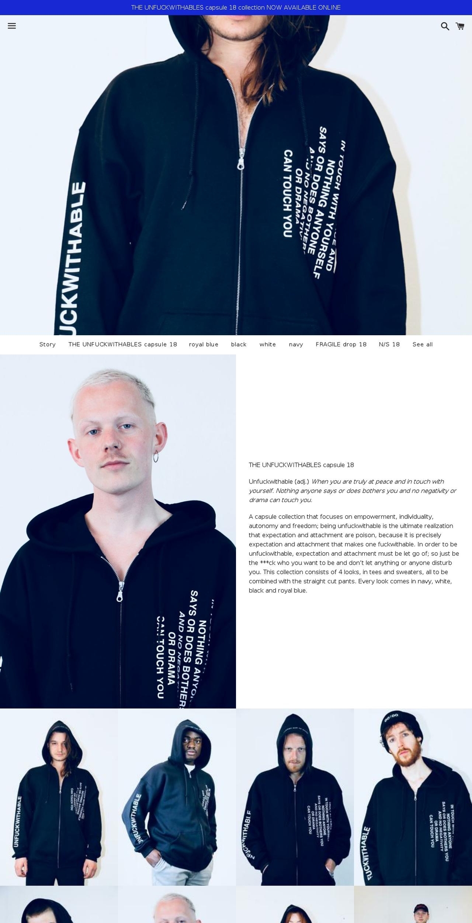 nobodyhastoknow.nl shopify website screenshot