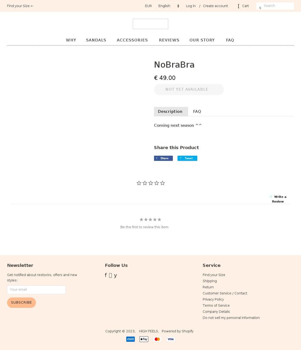 nobrabra.com — Shopify storefront screenshot