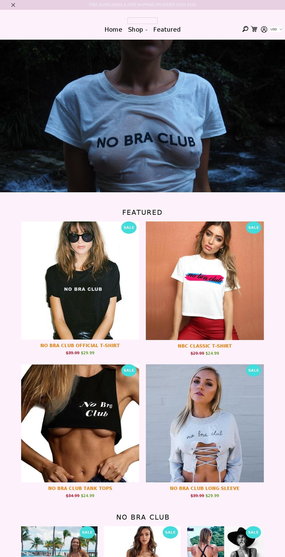 nobraclub.com shopify website screenshot