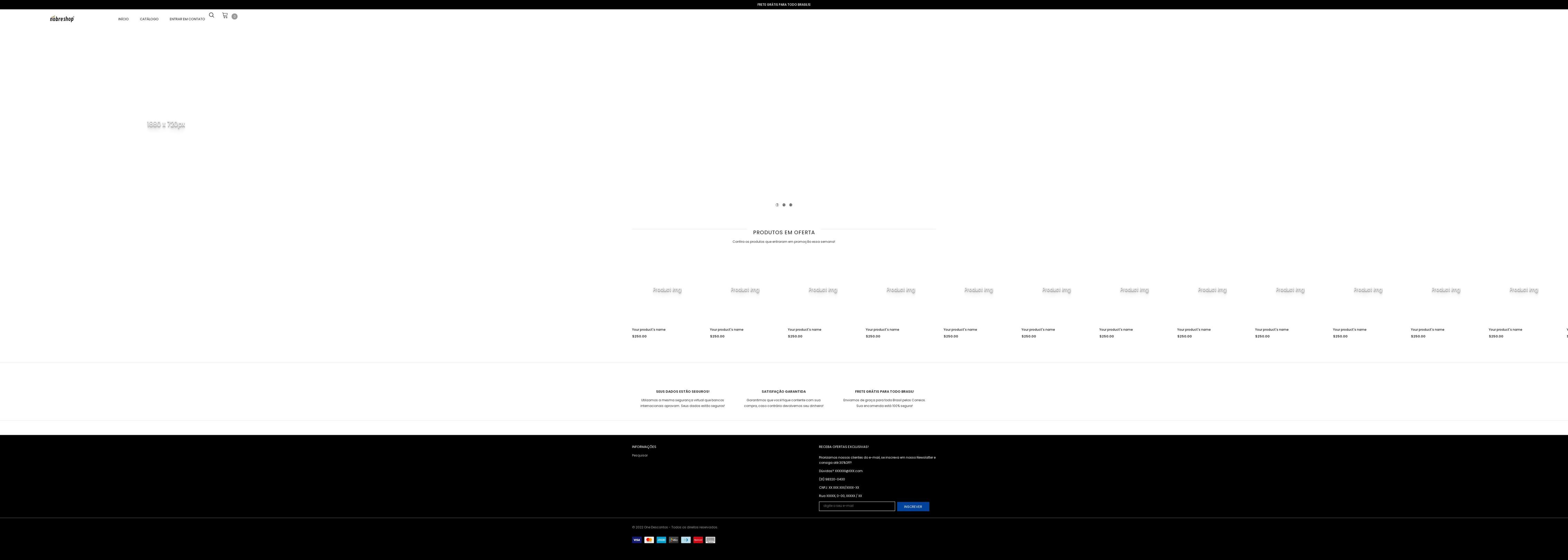 nobreshop.com — Shopify storefront screenshot