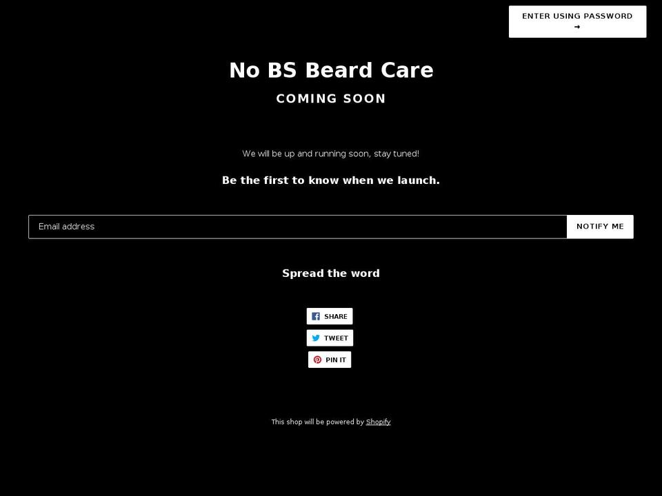nobsbeard.com — Shopify storefront screenshot