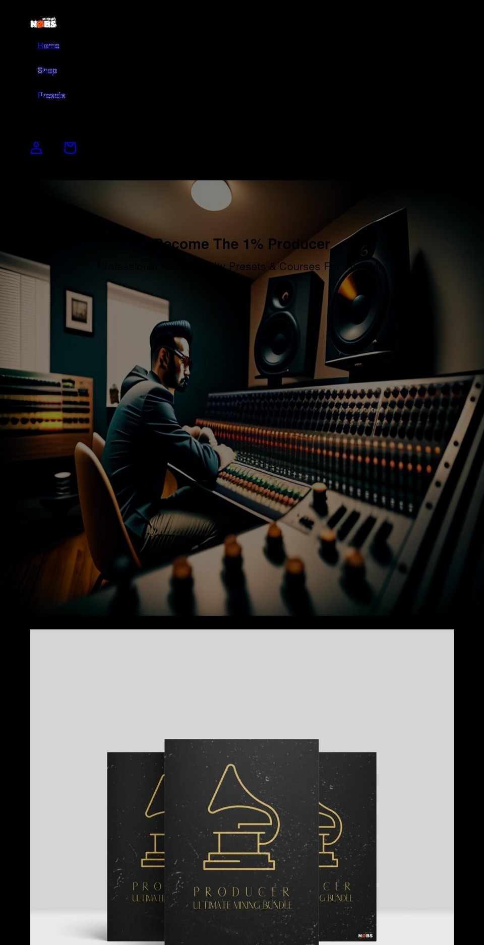 nobsmixing.com shopify website screenshot