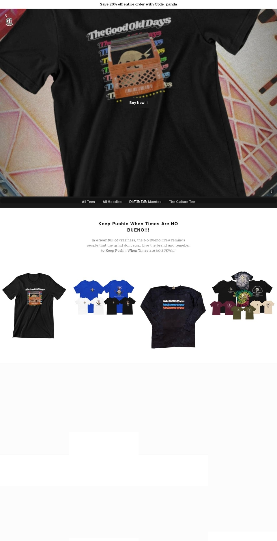 nobuenocrew.com shopify website screenshot
