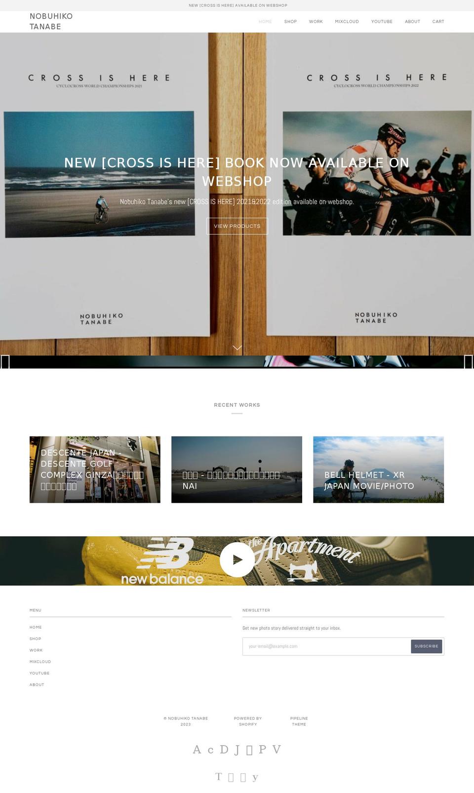 nobuhikotanabe.com — Shopify storefront screenshot