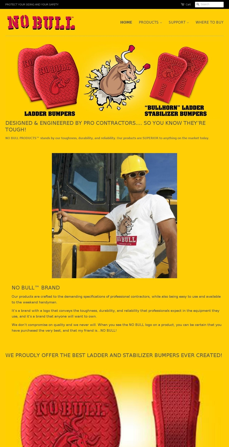 nobullproducts.com — Shopify storefront screenshot