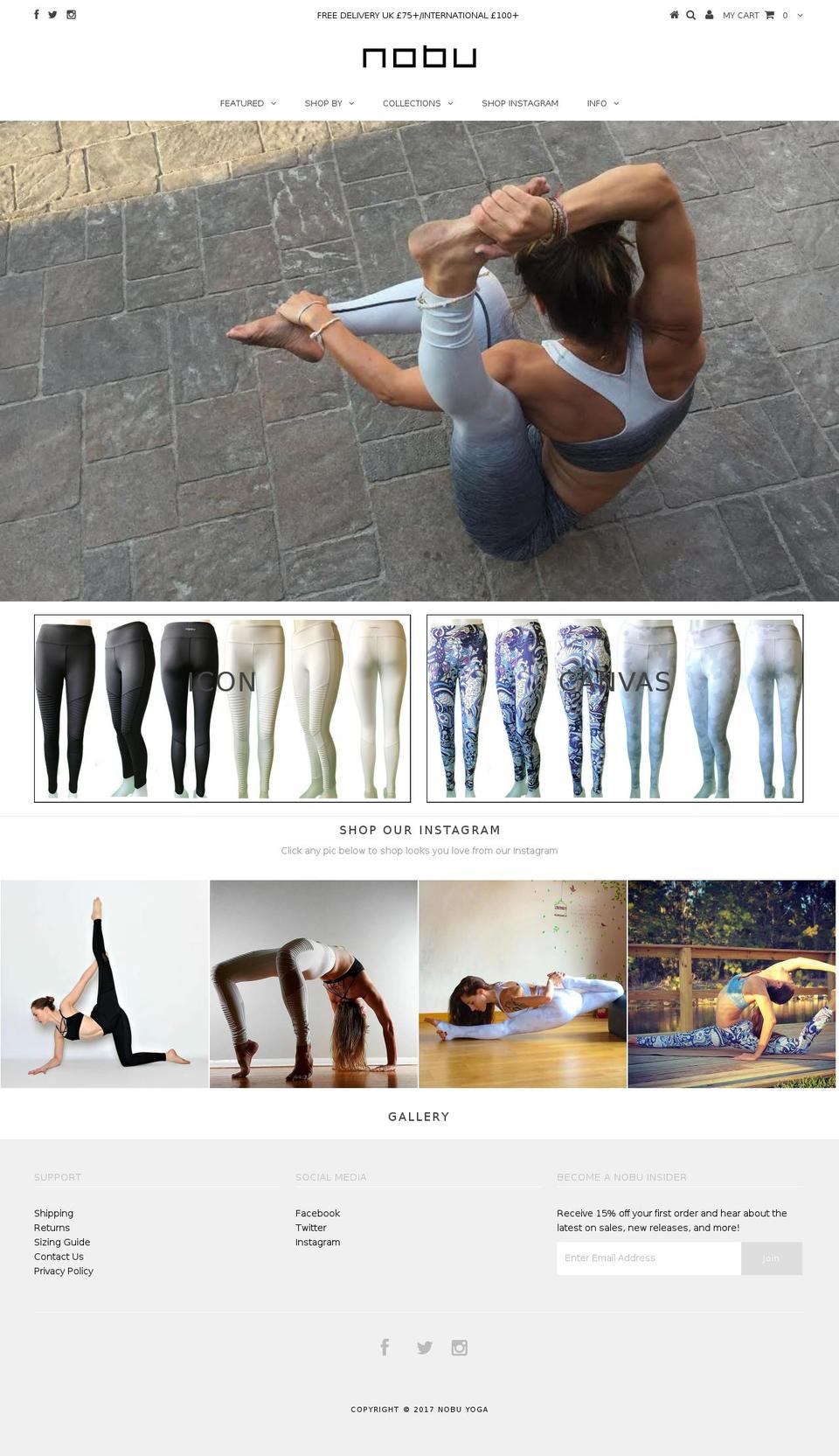 nobuyoga.com shopify website screenshot