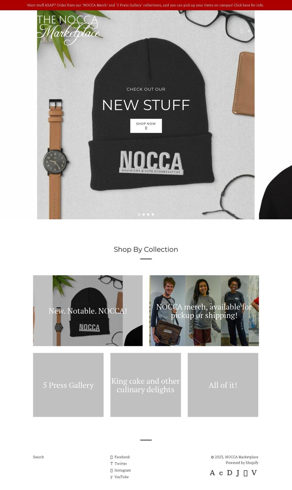 noccamarketplace.com — Shopify storefront screenshot
