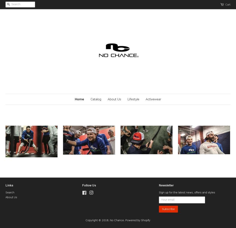 nochanceapparel.com — Shopify storefront screenshot