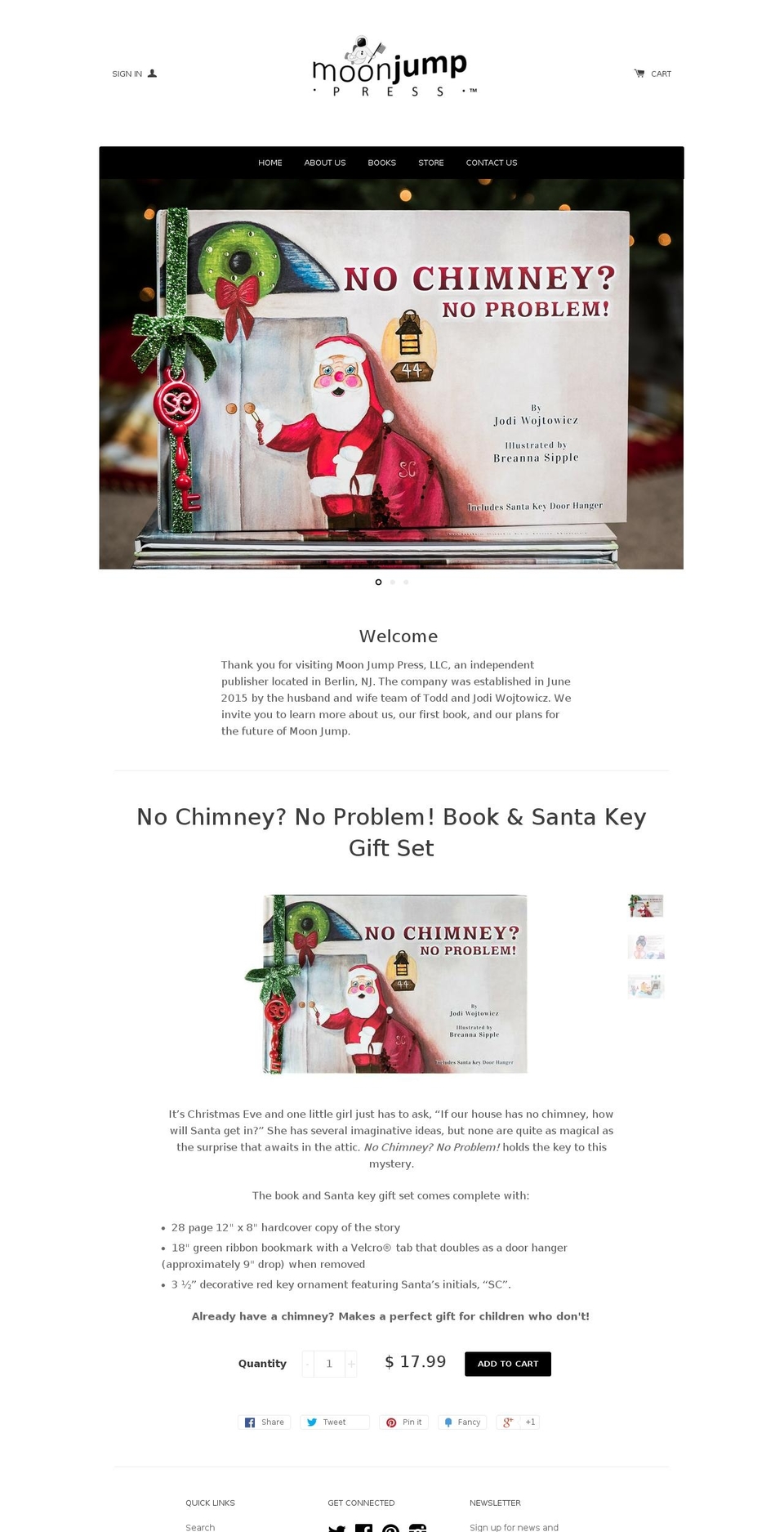 nochimneybook.org shopify website screenshot