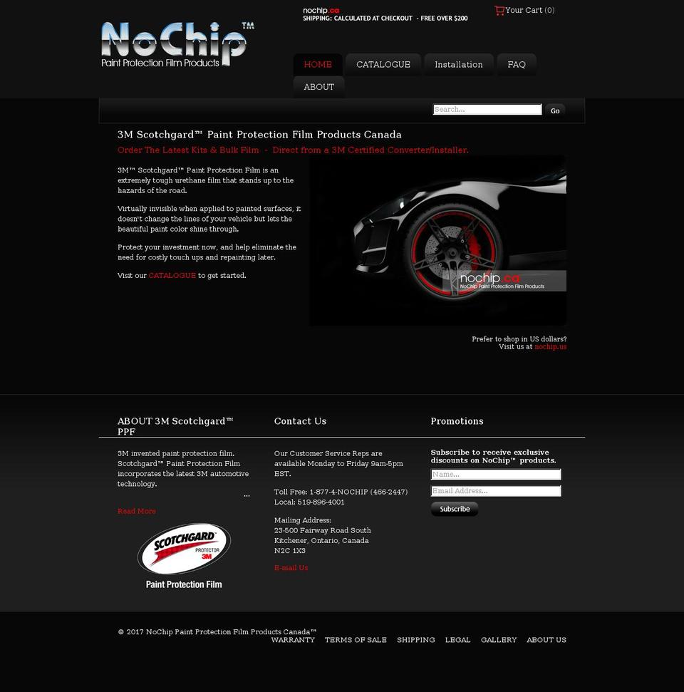 nochip.ca shopify website screenshot