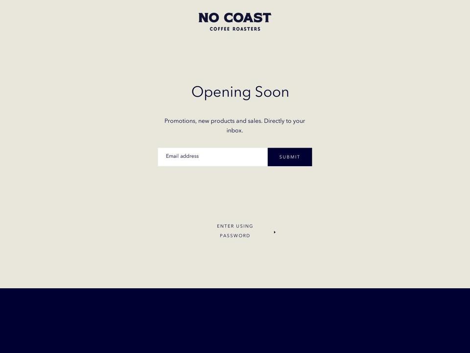 nocoastroast.com — Shopify storefront screenshot