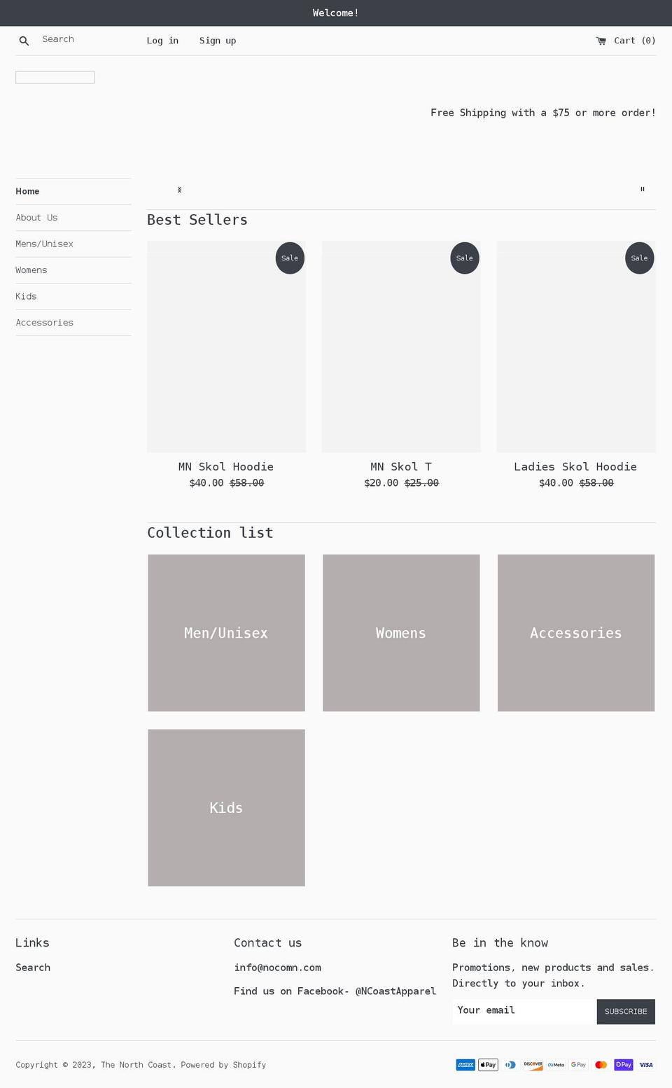 nocomn.com shopify website screenshot