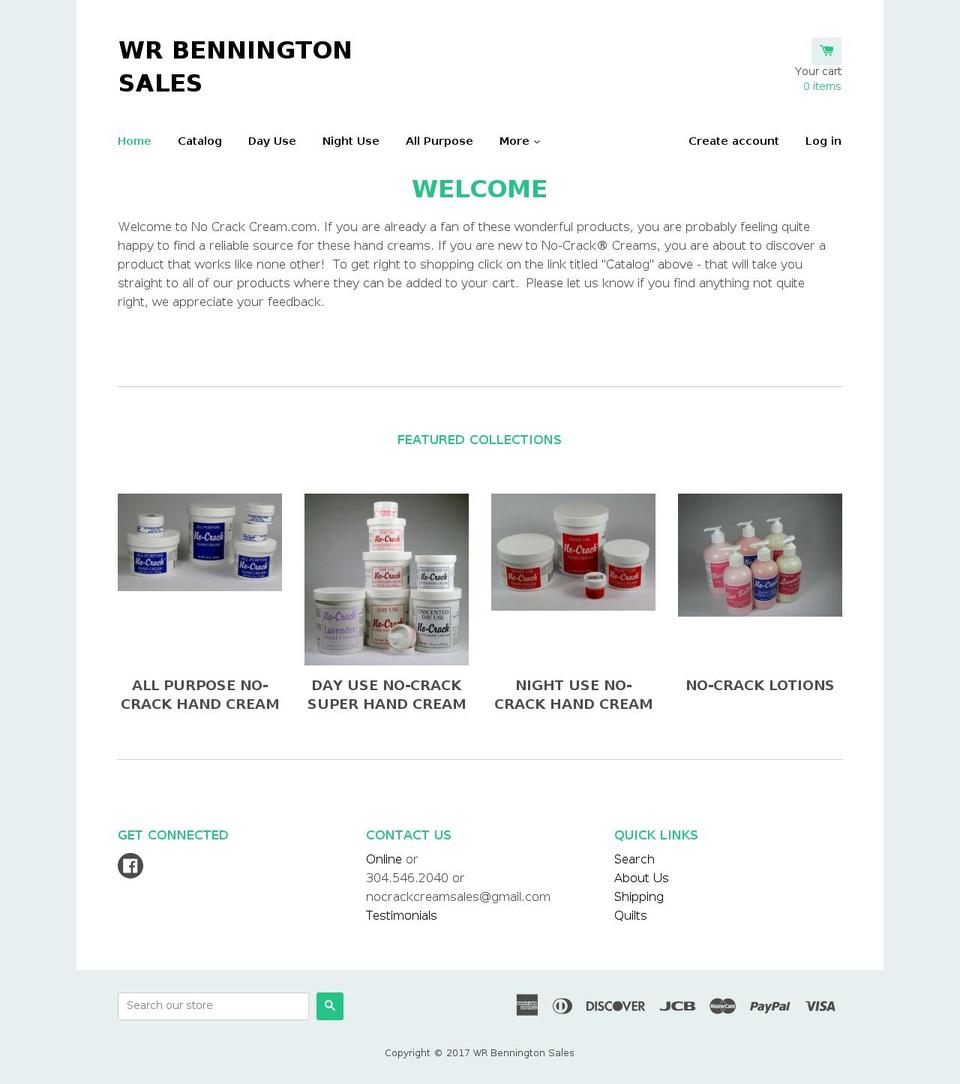 nocrackcream.com shopify website screenshot