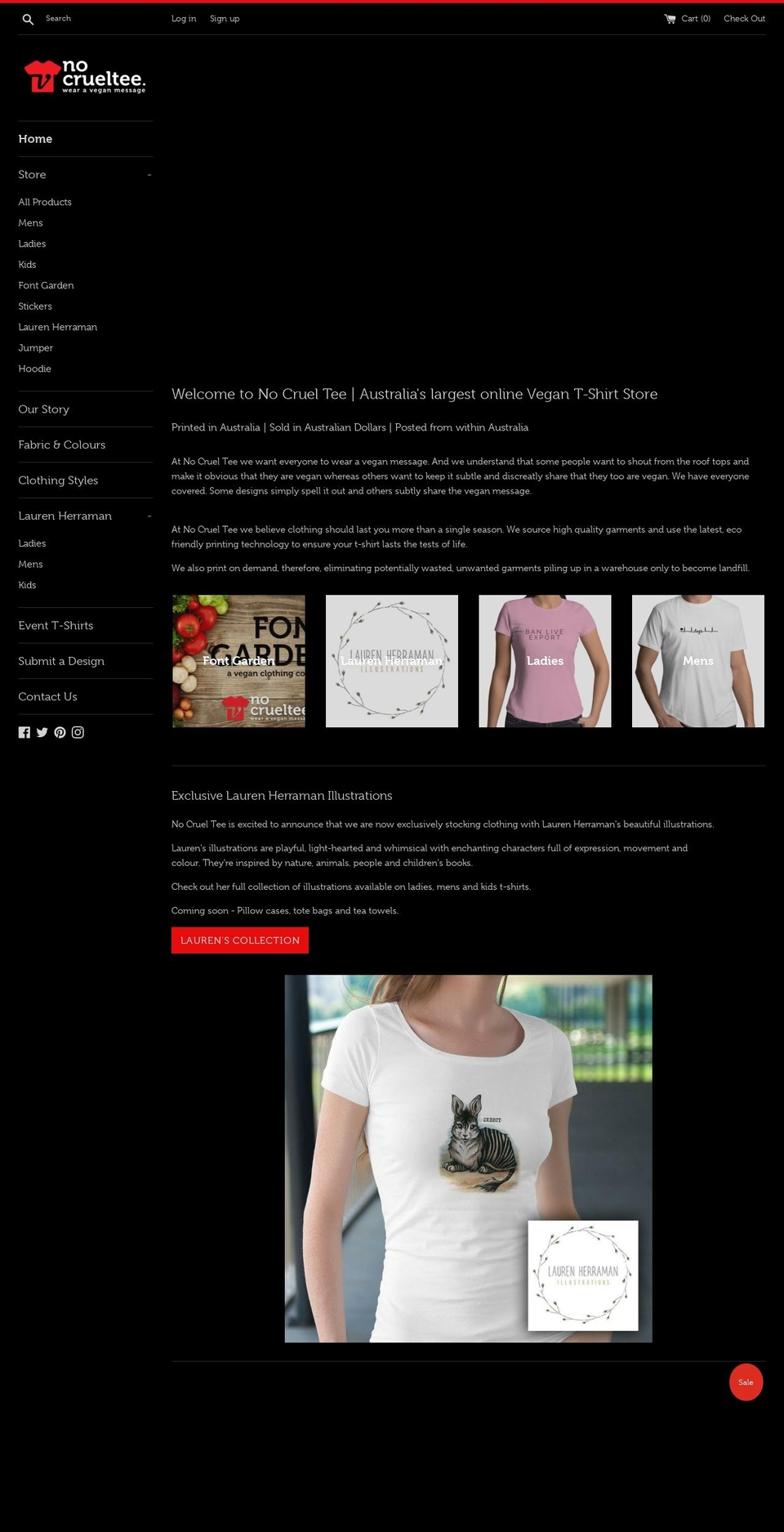 nocrueltee.com — Shopify storefront screenshot