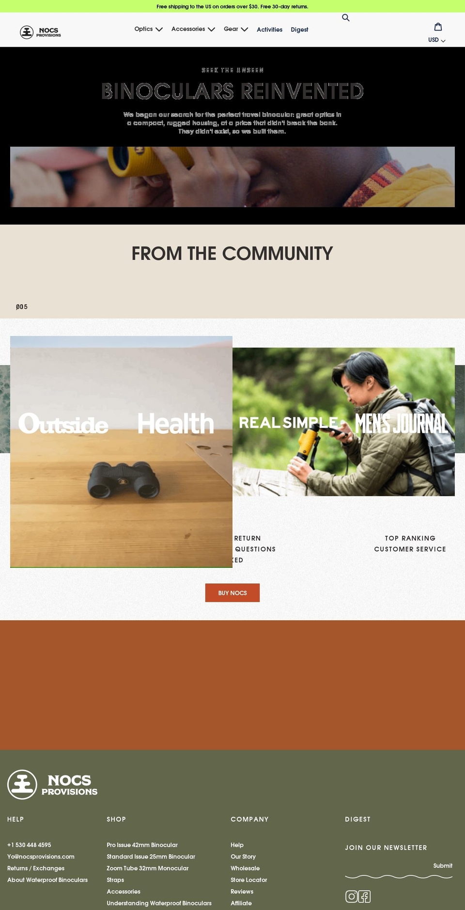 nocsprovisions.com shopify website screenshot