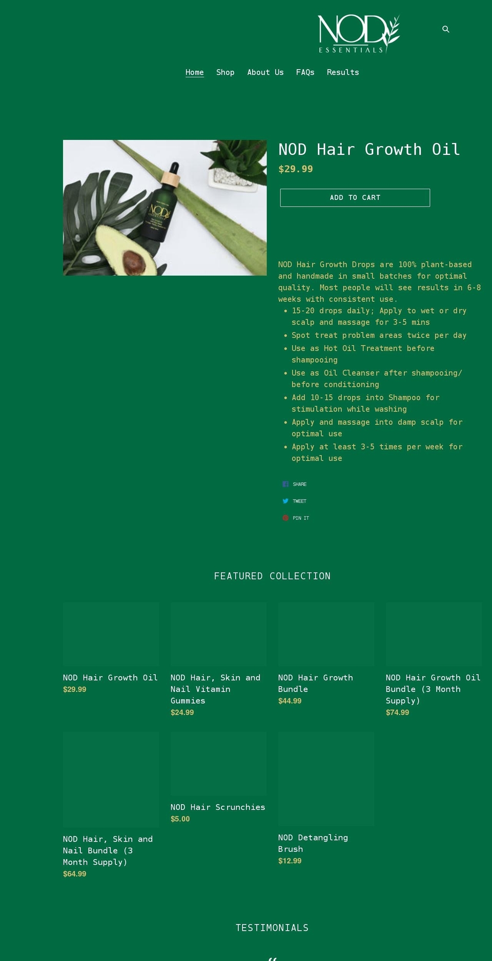 nodessentials.com shopify website screenshot