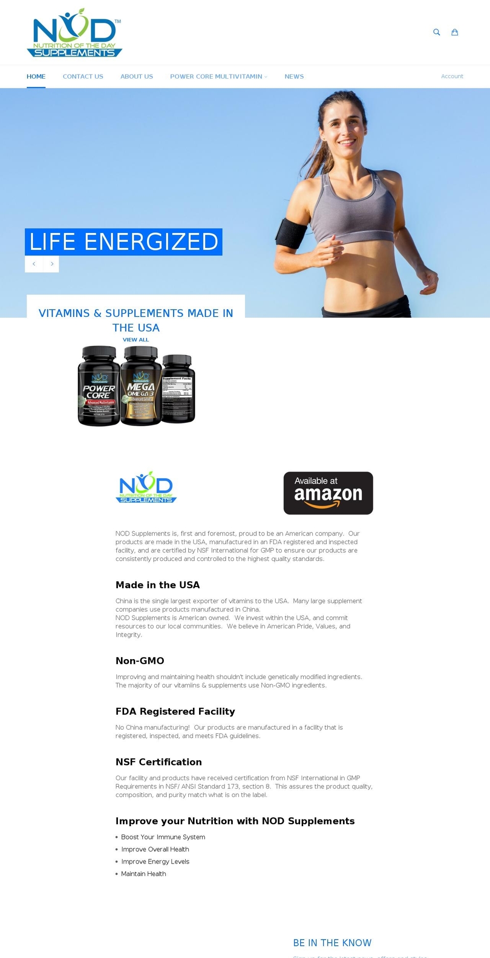 nodsupplements.com shopify website screenshot