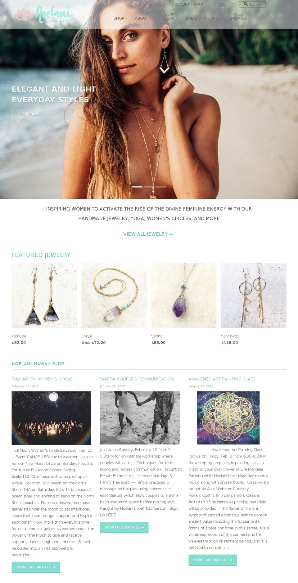 noelanihawaii.com shopify website screenshot