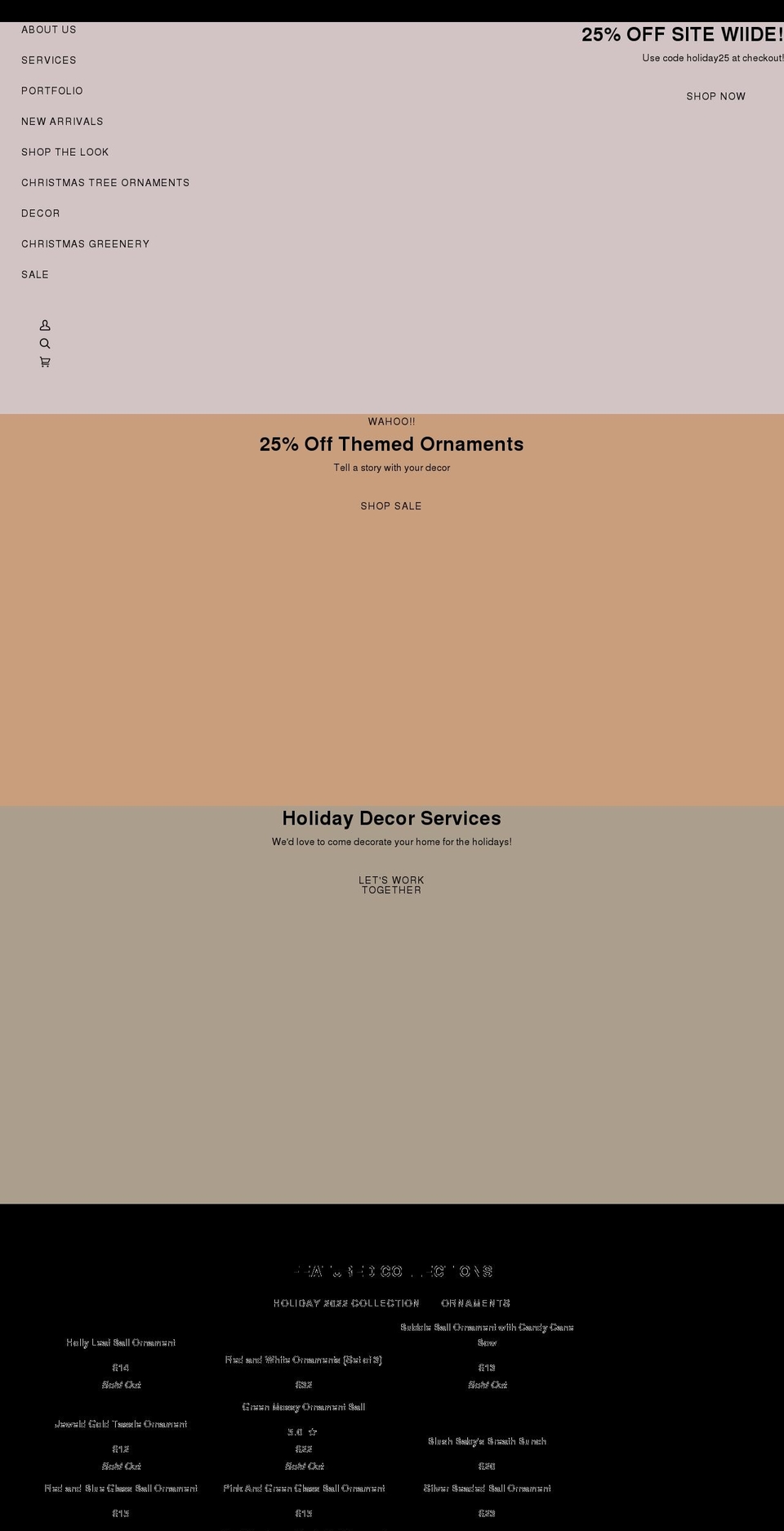 noeldecor.com shopify website screenshot