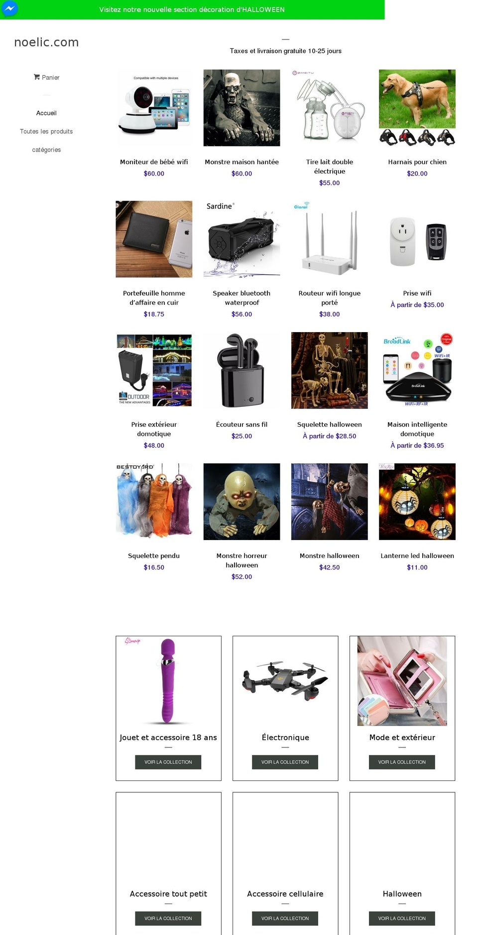 noelic.com — Shopify storefront screenshot