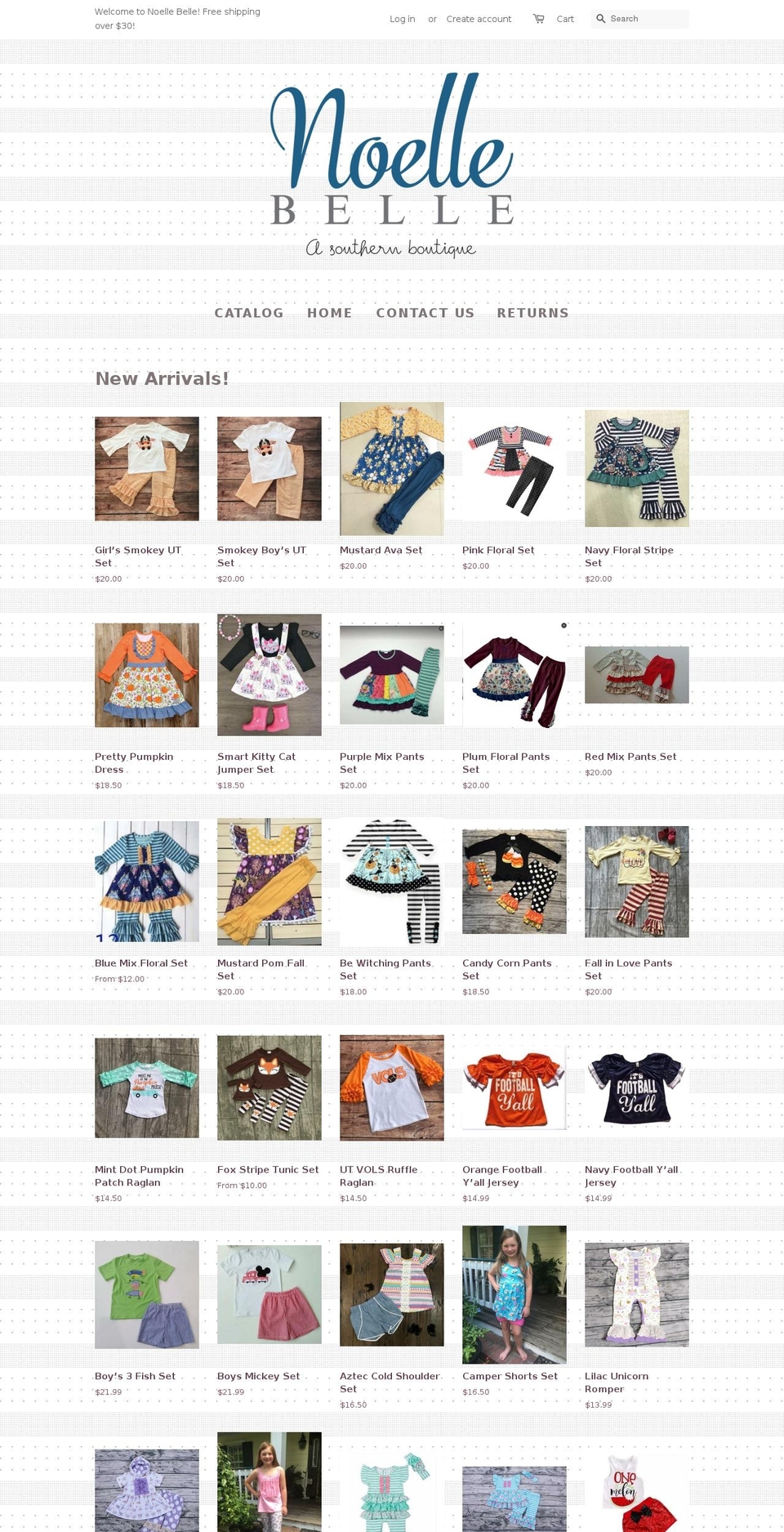 noellebelleboutique.com — Shopify storefront screenshot