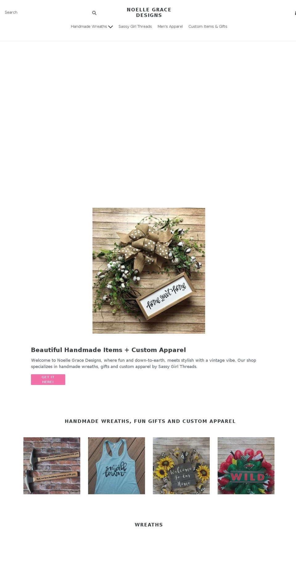 noellegracedesigns.net shopify website screenshot
