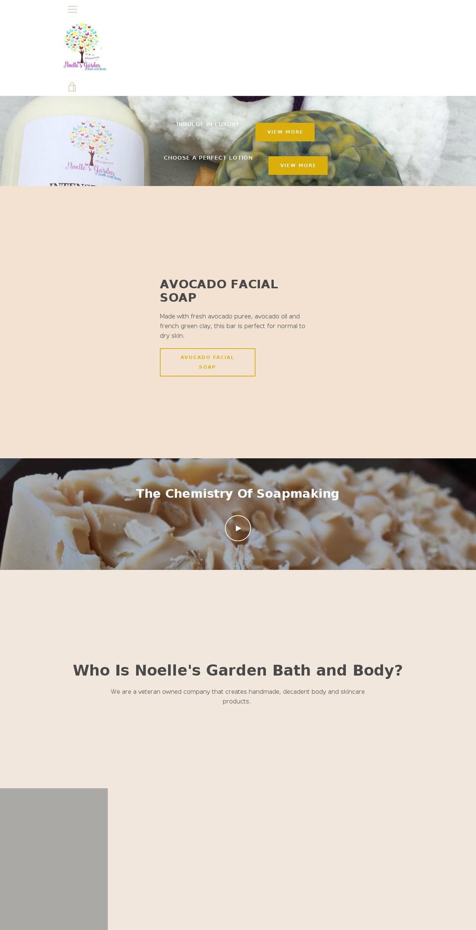 noellesgarden.org shopify website screenshot