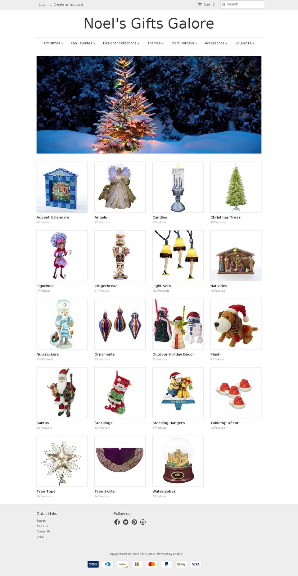 noelsgiftsgalore.com shopify website screenshot