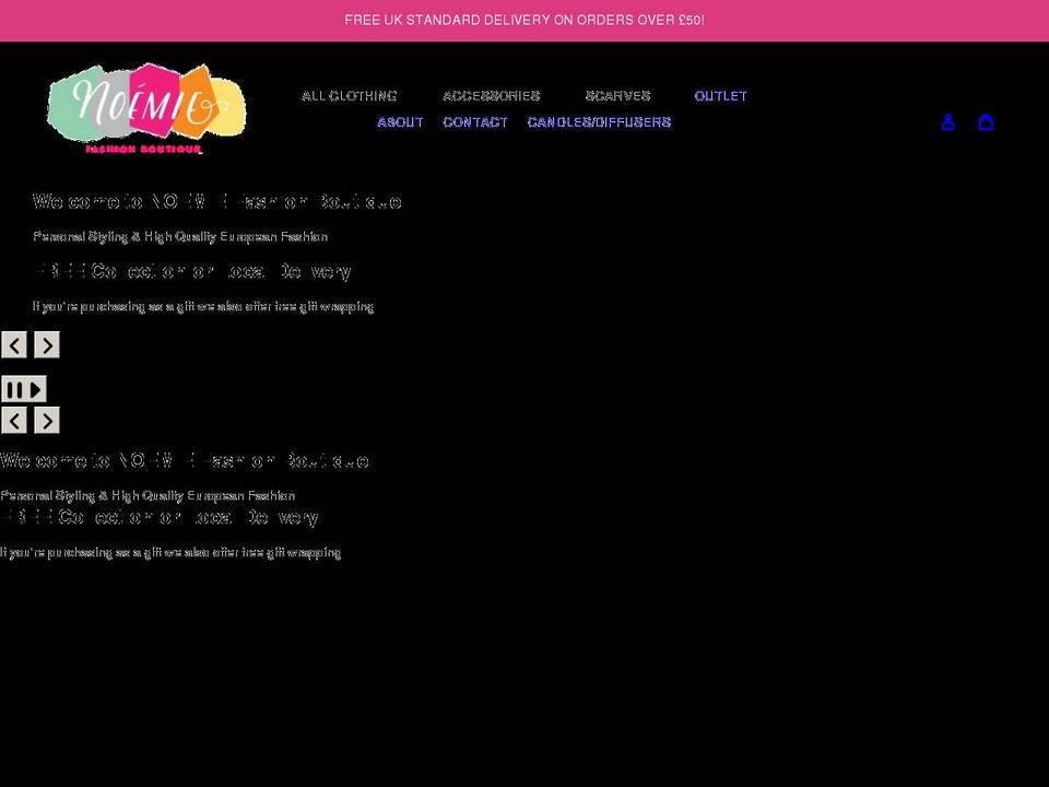 noemiefashionboutique.com shopify website screenshot