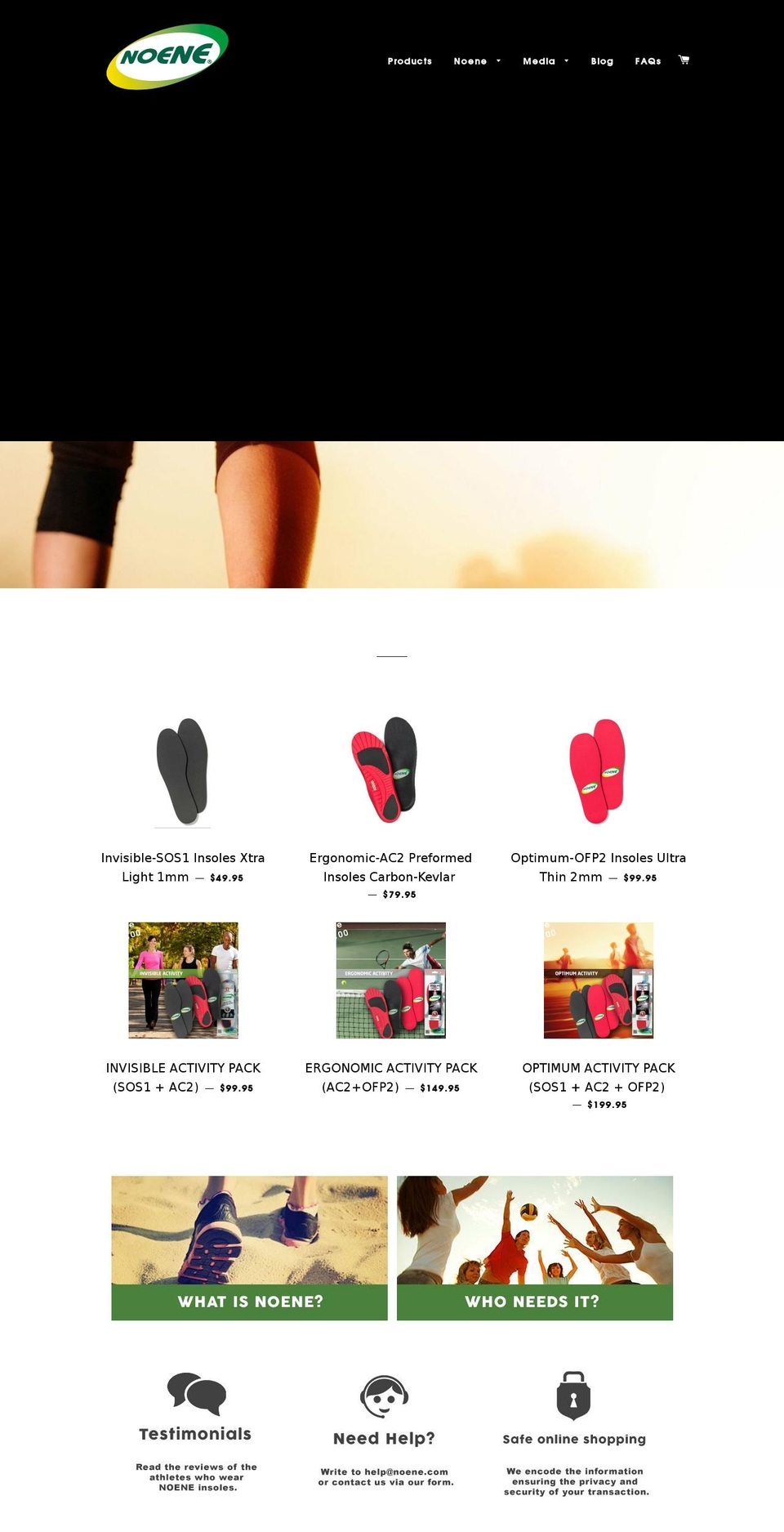 noene.com.au shopify website screenshot