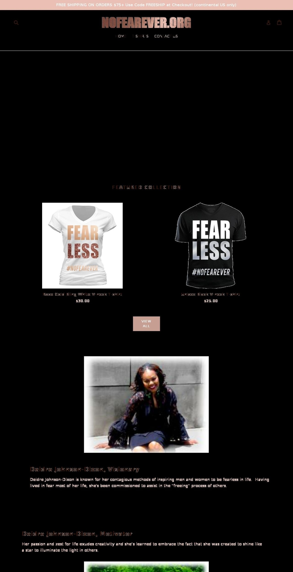 nofearever.org shopify website screenshot