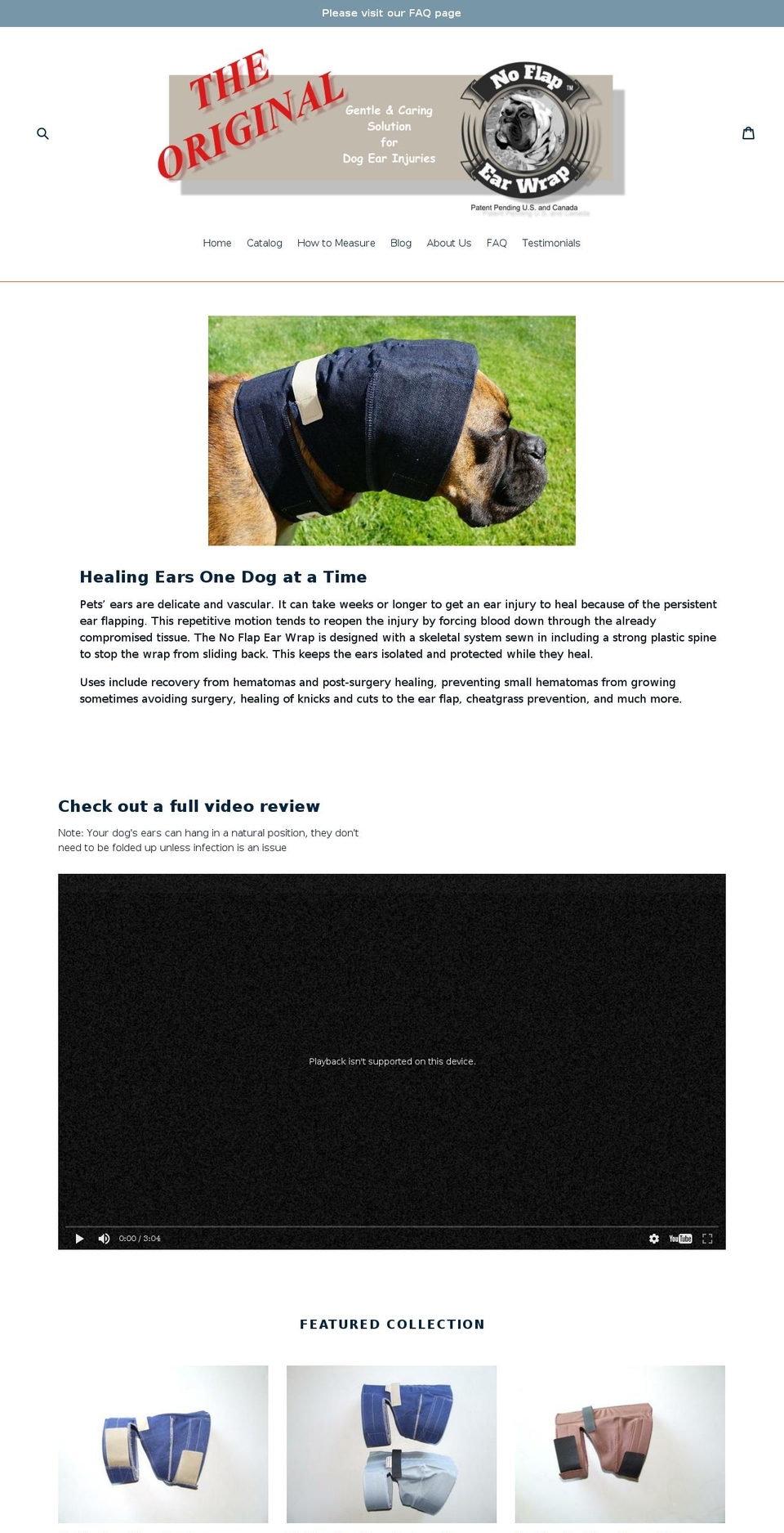 noflapearwrap.com shopify website screenshot