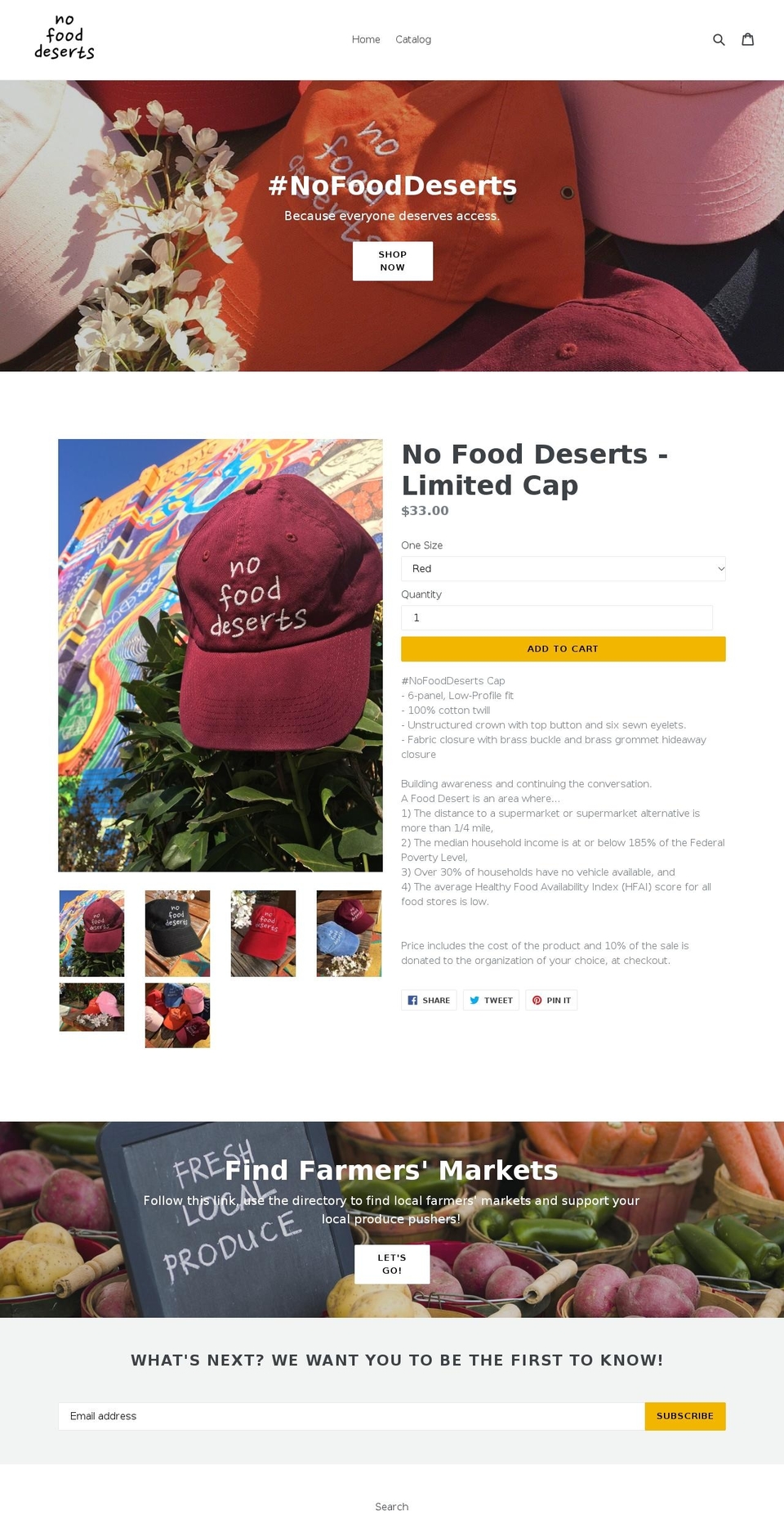 Saffron Shopify theme site example nofooddeserts.com