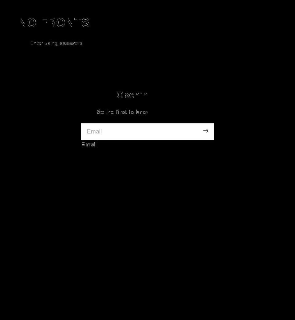 nofronts.co shopify website screenshot
