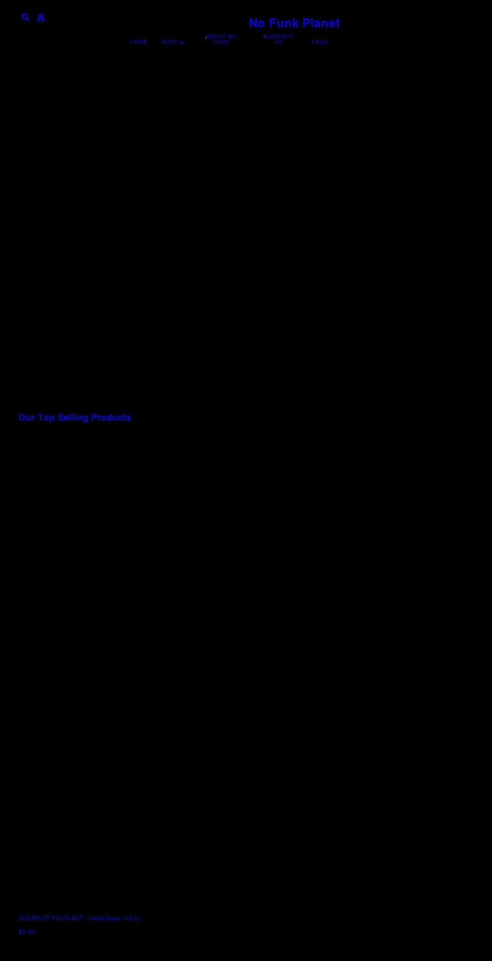 nofunkplanet.com shopify website screenshot