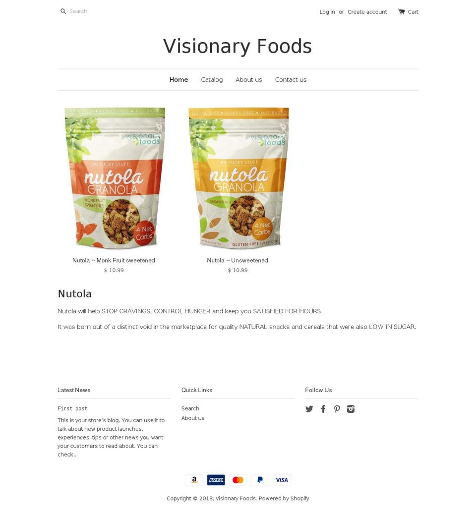 nograinola.net shopify website screenshot