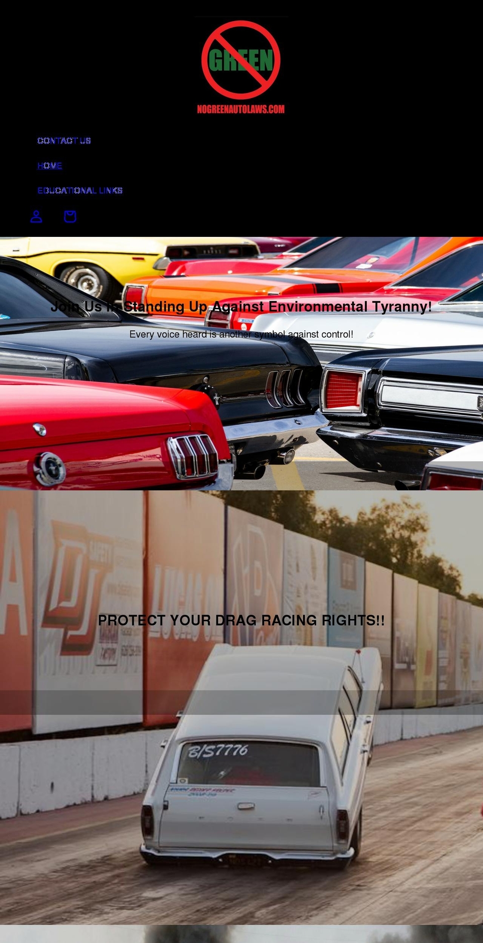 nogreenautolaws.com shopify website screenshot
