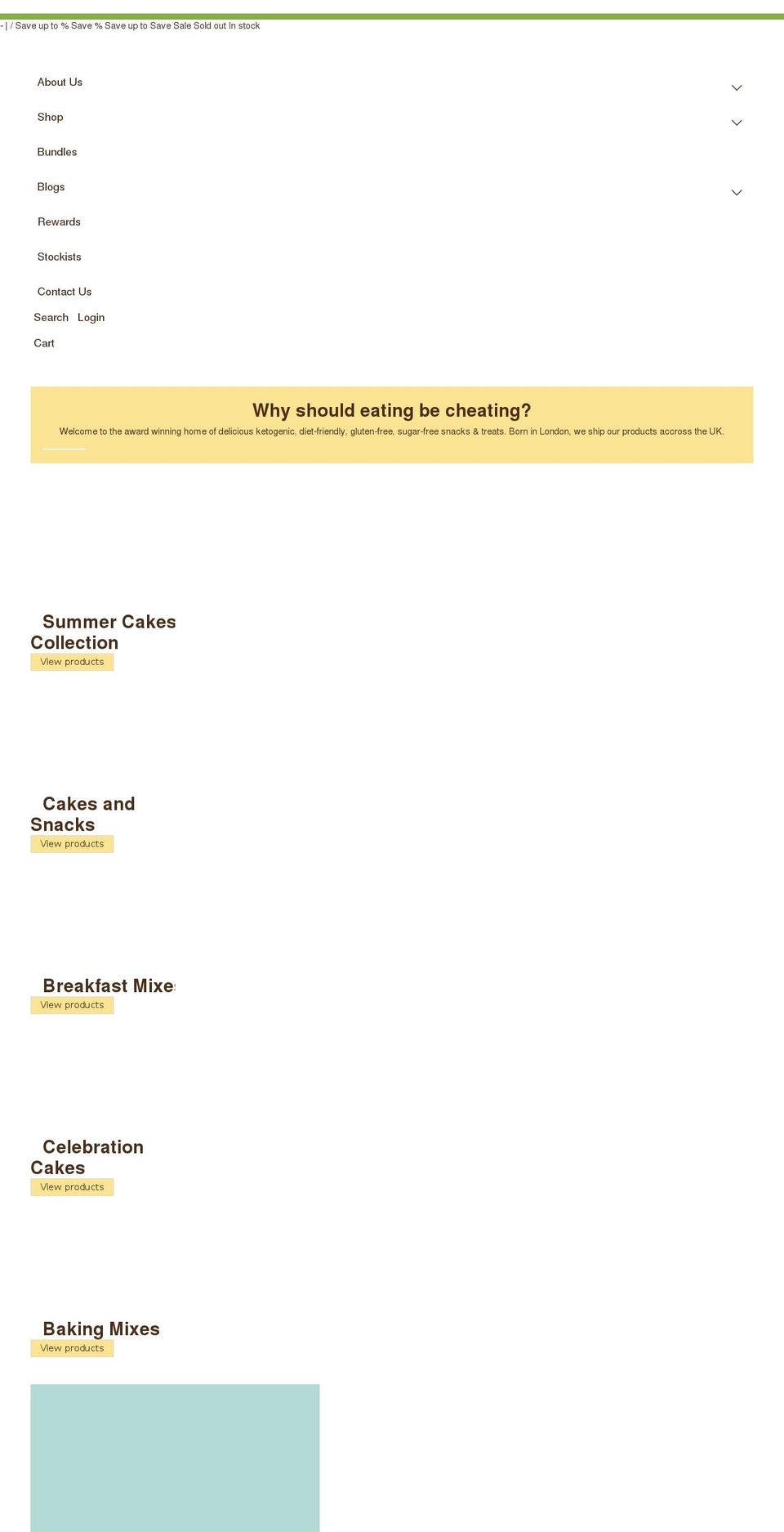 noguiltbakes.co.uk shopify website screenshot