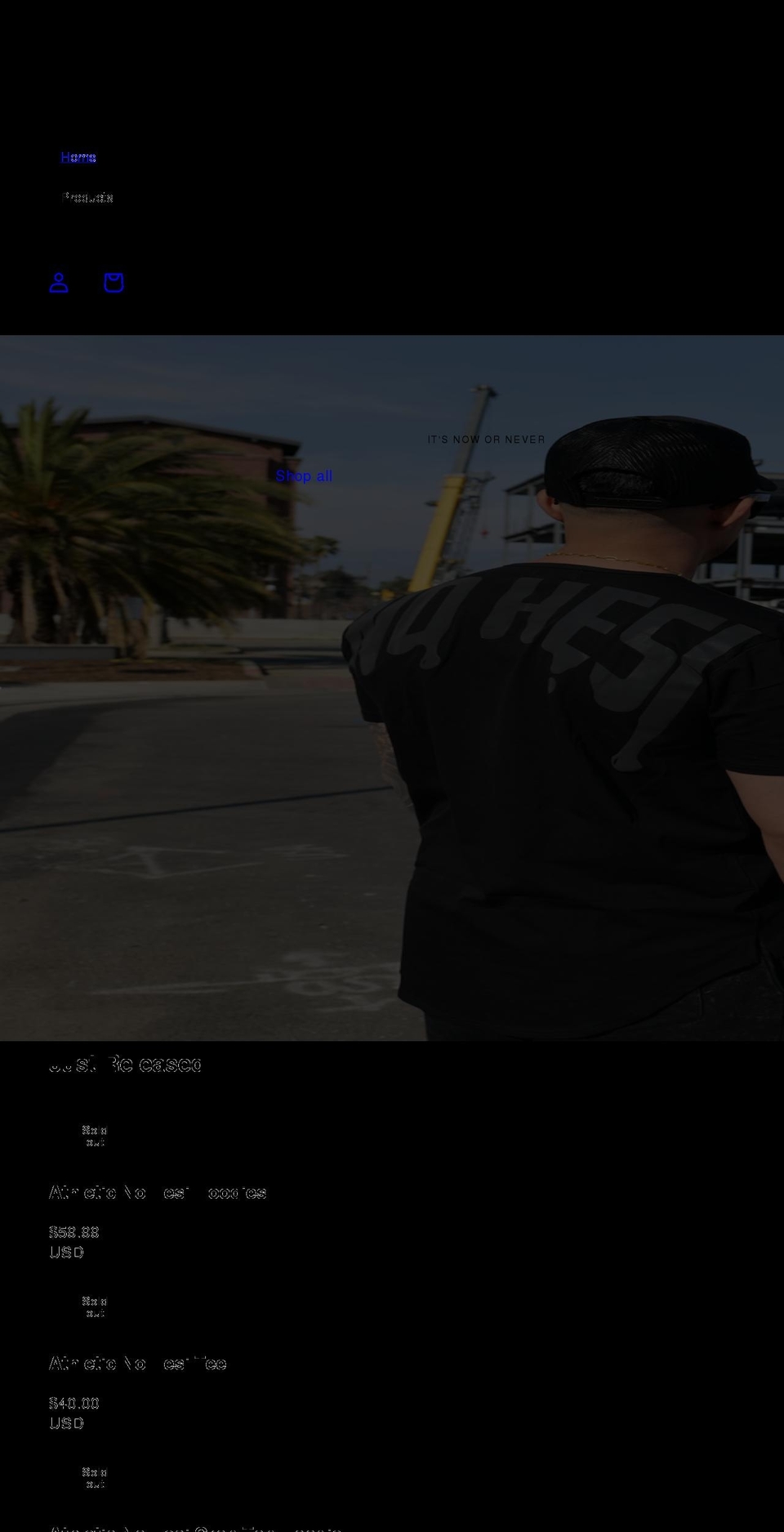 nohesiapparel.com — Shopify storefront screenshot