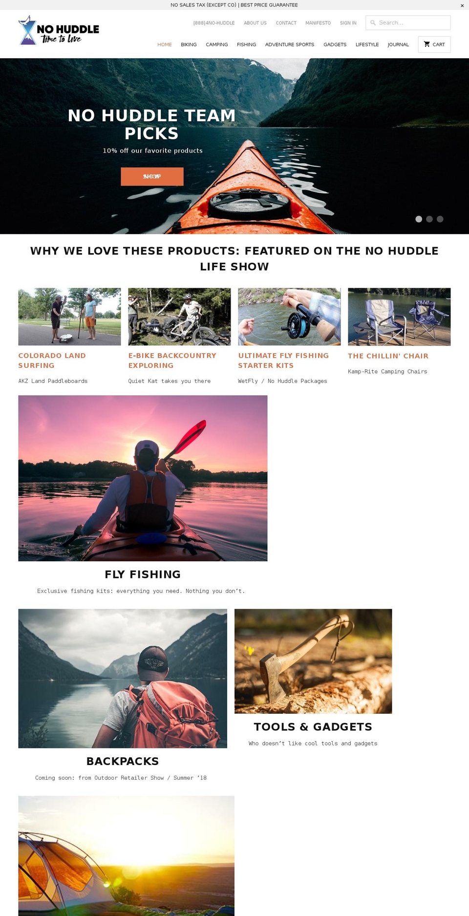 DSL Premium Shopify theme site example nohuddlelife.com