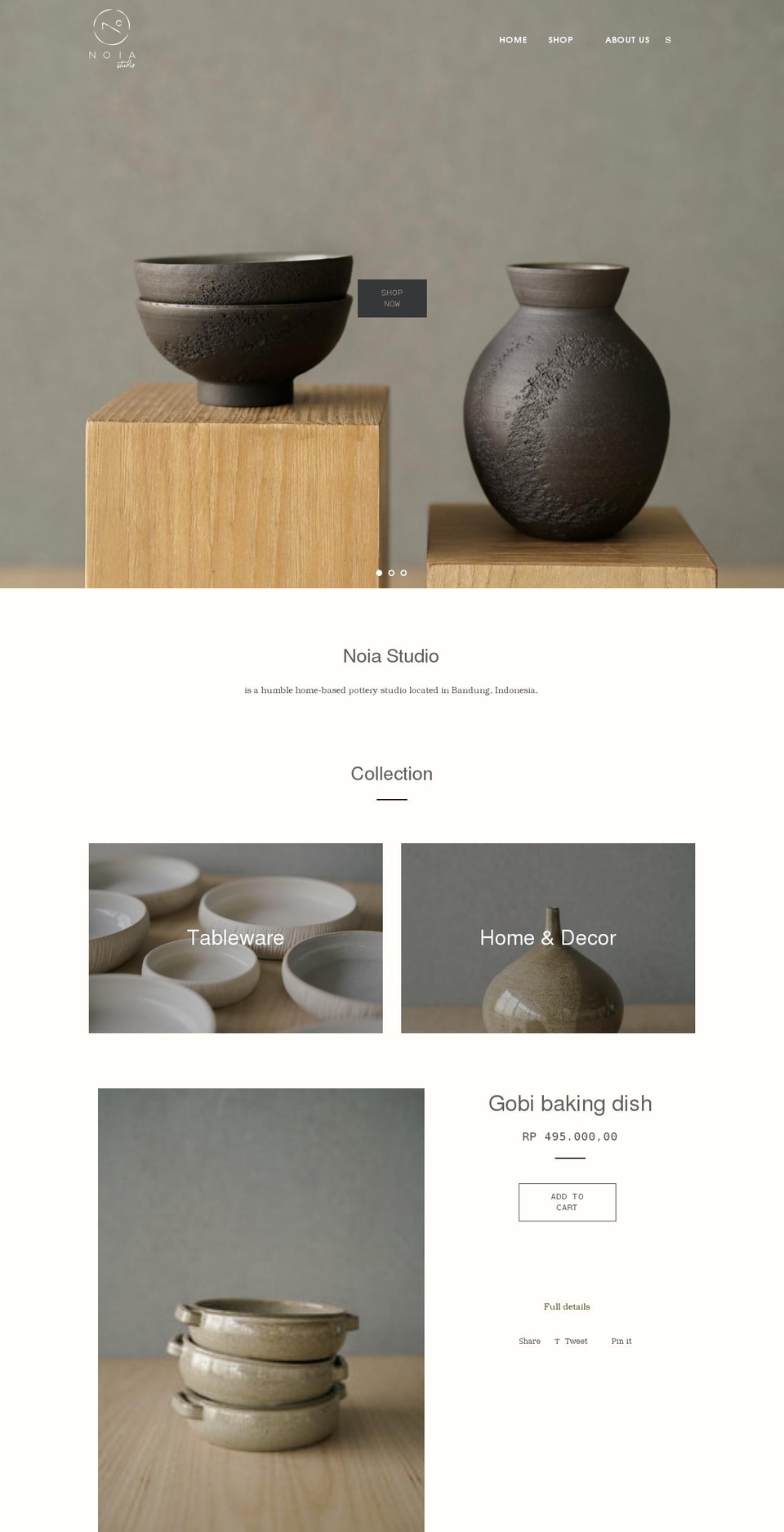 noia-studio.com shopify website screenshot