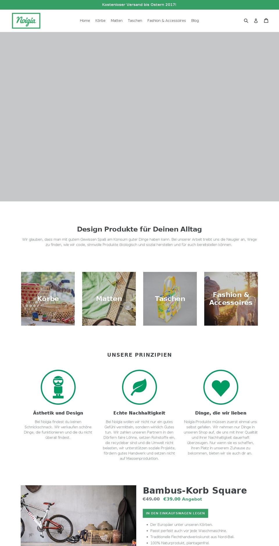 noigia.de shopify website screenshot